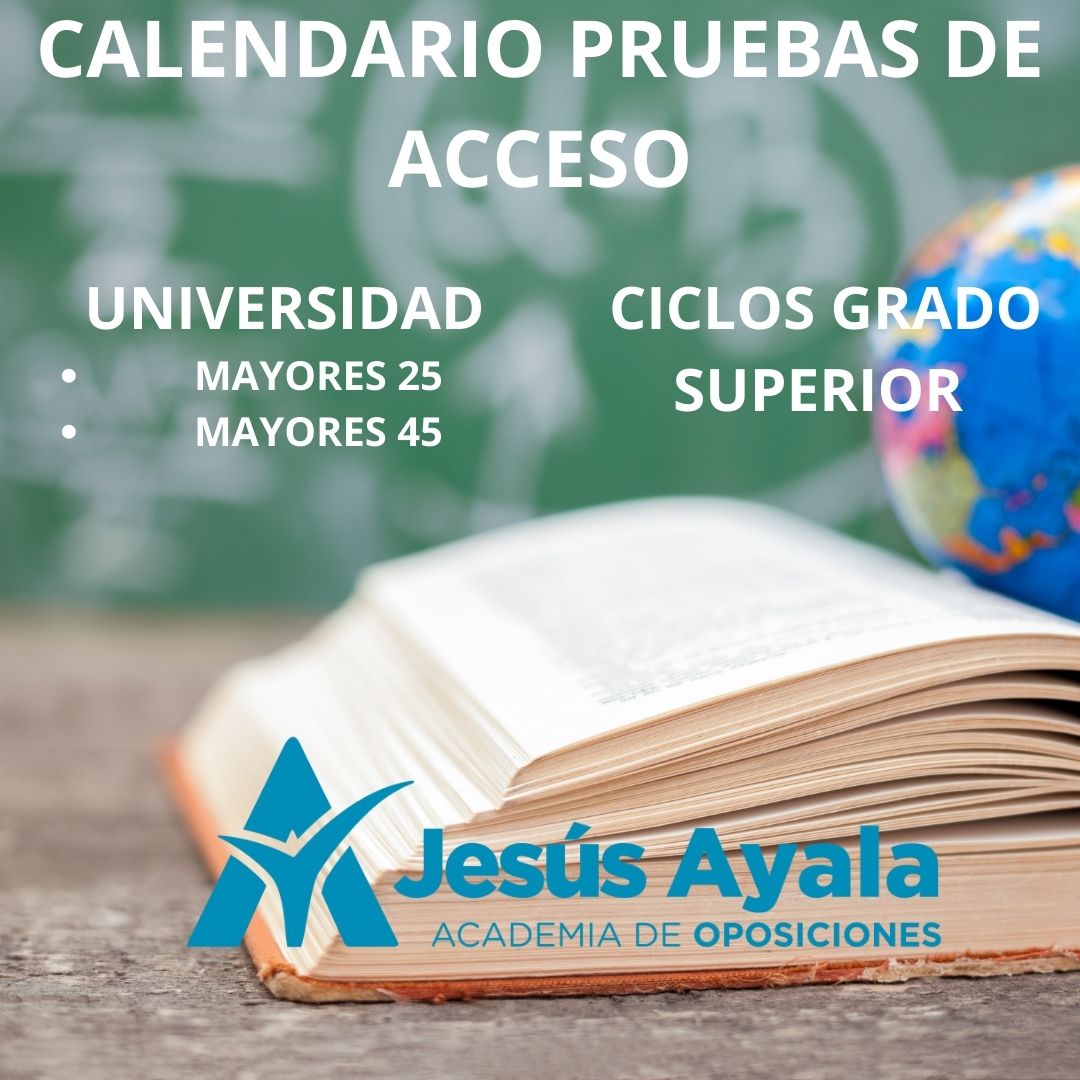 CALENDARIO PRUEBAS DE ACCESO