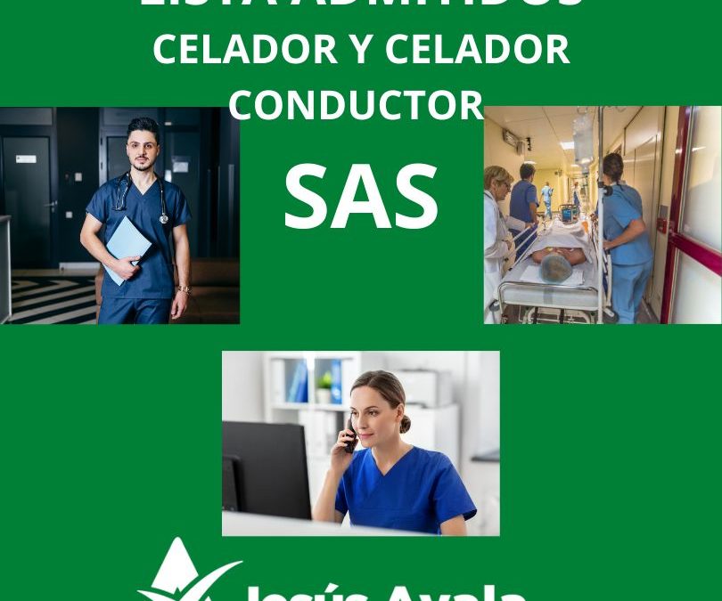 Listas de admitidos para las oposiciones de Celador/a  y Celador/a Conductor /a del SAS