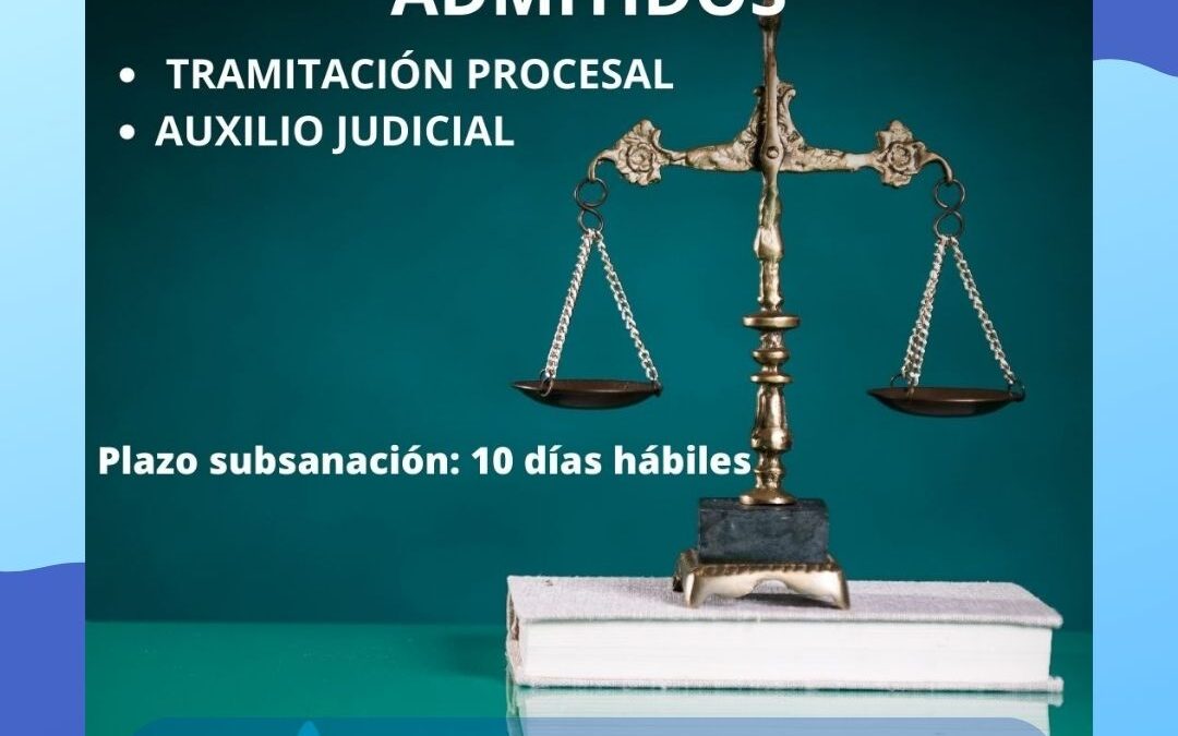 Publicadas las listas de admitidos y fecha de examen del Cuerpo de Auxilio Judicial,Tramitación Procesal y Gestión Procesal.
